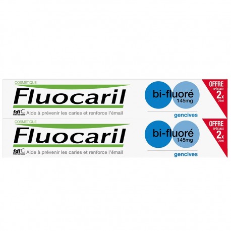 Fluocaril Dentifrice Bi-Fluoré Gencives 145mg 2 x 75 ml 8710604763202
