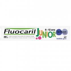 Fluocaril Junior Dentifrice Gel Bubble Gum Bi-Fluoré 145mg 6-12 Ans 75 ml