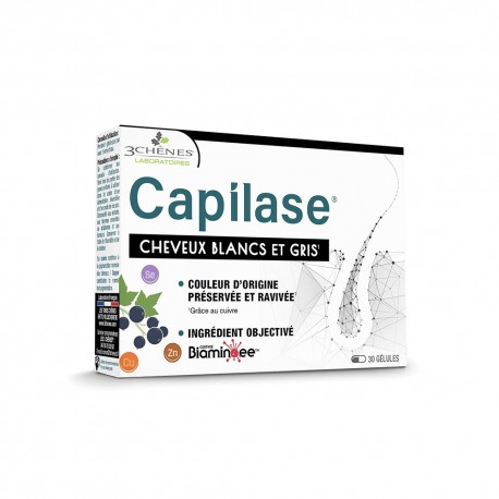 Les 3 Chênes Capilase Cheveux Blancs et Gris 30 Gélules 3525722014472