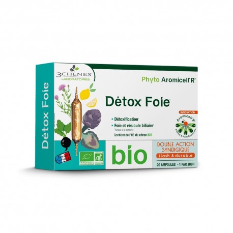 Les 3 Chênes Phyto Aromicell'R Détox Foie Bio 20 Ampoules 3525722029445