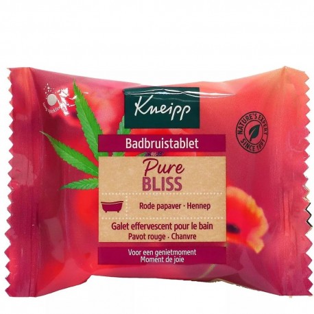 Kneipp Pure Bliss Effervescent Pebble for the Bath Red Poppy - Hemp 1 Pebble 4008233134260