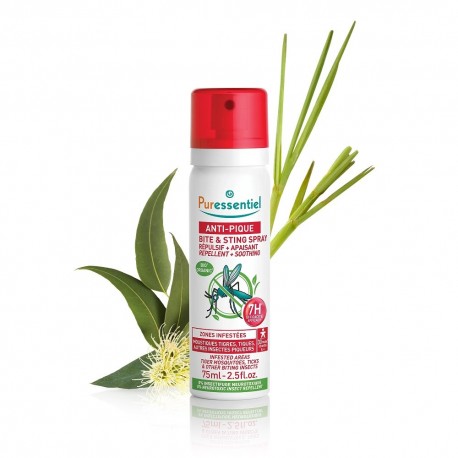 Puressentiel Bite & Sting Spray Repellent + Soothing 75 ml 3401554417950