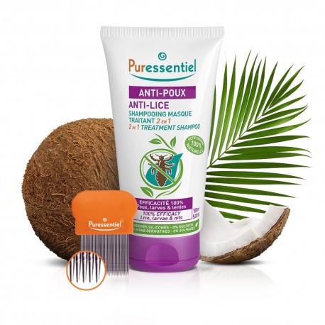 Puressentiel Anti-Poux Shampooing Masque Traitant 2en1 150 ml 3701056801043