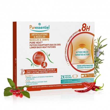 Puressentiel Articulations et Muscles Patchs Chauffants Bas du Dos Pure Heat aux 14 Huiles Essentielles 3401360289024