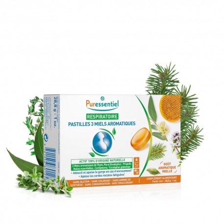 Puressentiel Respiratoire Pastilles Aux 3 Miels Aromatiques 18 Pastilles 3701056801258