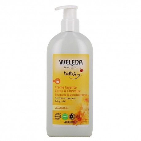 Weleda Baby Crème Lavante Corps et Cheveux Calendula 400 ml 3596200068706