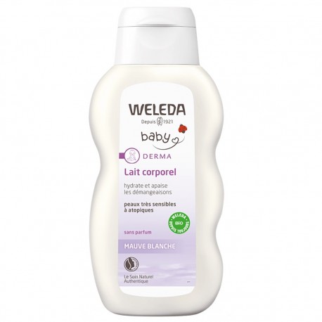 Weleda Bébé Derma Lait Corporel à La Mauve Blanche 200 ml 3401354308342