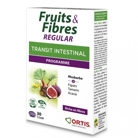 Ortis Fruits & Fibres Regular Transit Intestinal 30 Comprimés 5411386890621