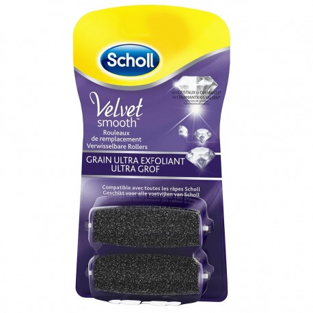 Scholl Velvet Smooth Express Pedi Rouleaux Cristaux de Diamants Grain Ultra Exfoliant 3059949932085