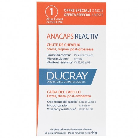 Ducray Anacaps Reactiv Hair Loss 90 Capsules 3282770389449