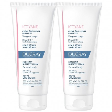 Ducray Ictyane Crème Emolliente Nutritive 2 x 200 ml 3282770206401