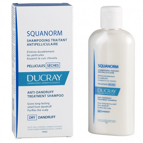 Ducray Squanorm Shampooing Traitant Antipelliculaire Pellicules Sèches 200 ml 3282770140484