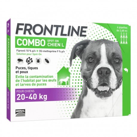 Frontline Combo Spot-On Chien L 20-40Kg 6 Pipettes  3661103005919