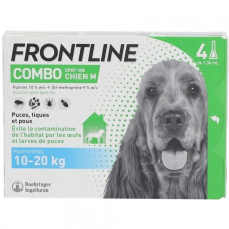 Frontline Combo Spot-On Chien M 10-20Kg 4 Pipettes 3661103047186