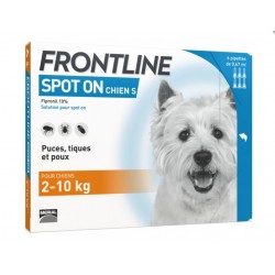 Frontline Spot-On Chien S 2-10Kg 6 Pipettes
