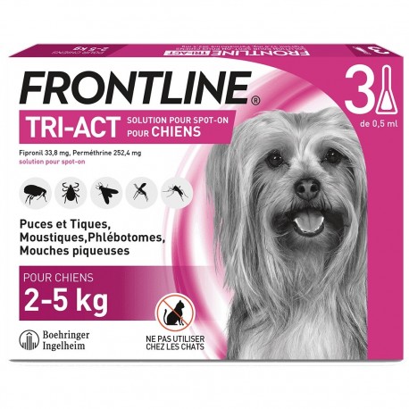 Frontline TRI-ACT Chiens 2-5 kg 3 Pipettes 3661103071204