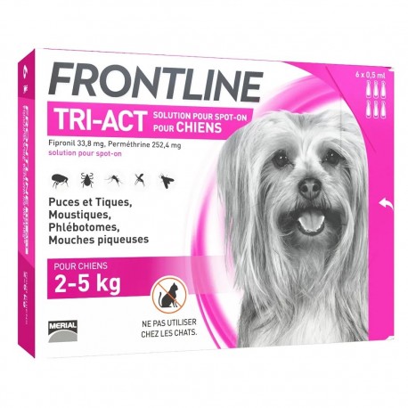 Frontline TRI-ACT Chiens 2-5 kg 6 Pipettes 3661103046844