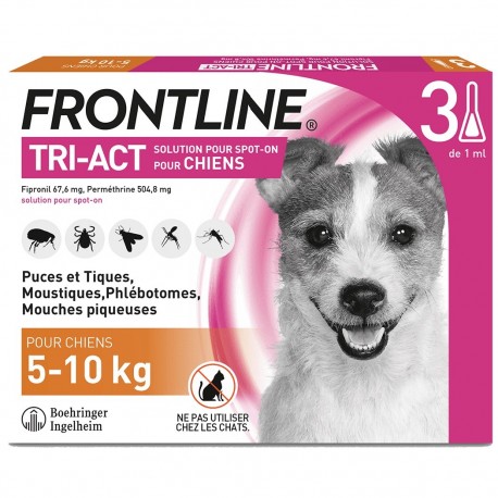 Frontline TRI-ACT Dogs 5-10 kg 3 pipettes 3661103071211