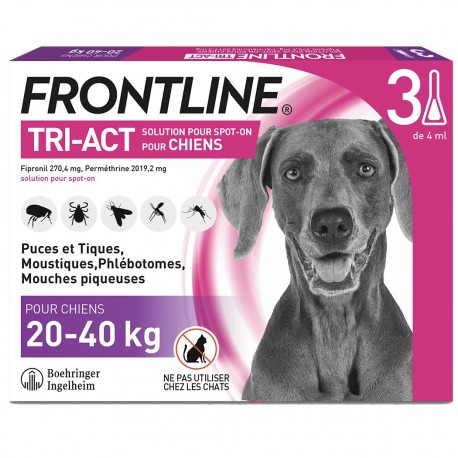 Frontline TRI-ACT Chiens 20-40 kg 3 Pipettes 3661103071235