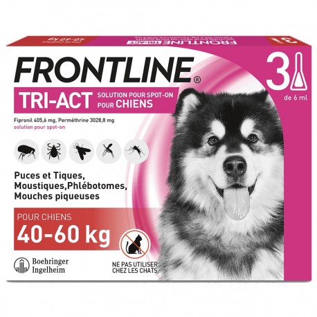 Frontline TRI-ACT Chiens 40-60 kg 3 Pipettes 3661103071242