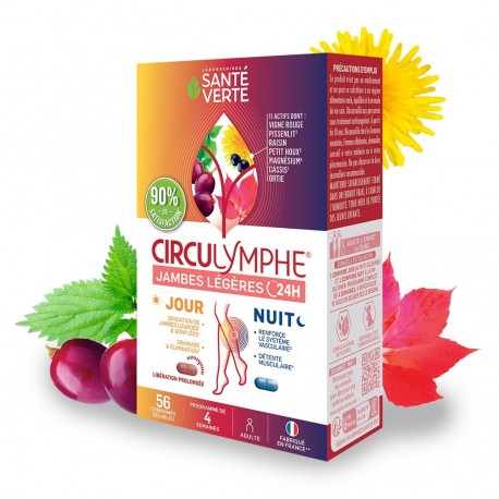 Santé Verte Circulymphe Jour Nuit 56 Comprimés 3700695202105