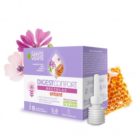 Santé Verte DigestConfort Rectolax Enfant 6 Canules de Microlavement 3700695203515