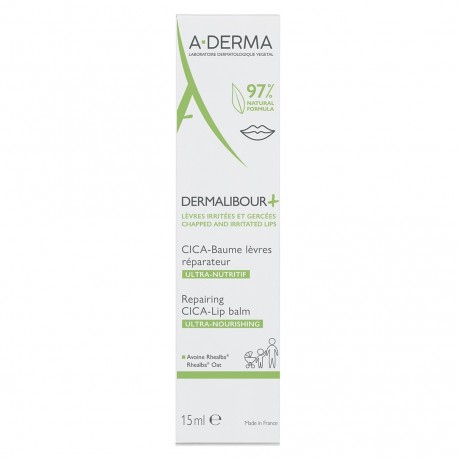 Aderma Dermalibour+ Reparing CICA-Lip Balm Ultra-Nourishing 15 ml 3282770143683