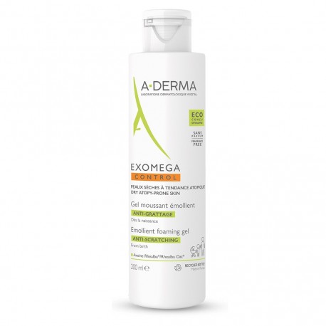 Aderma Exomega Control Gel Moussant Émollient Anti-Grattage 200 ml 3282770143737