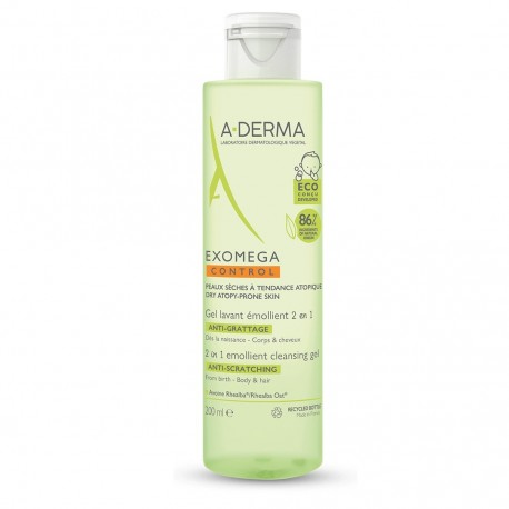 Aderma Exomega Control Gel Lavant Émollient 2en1 Anti-Grattage 200 ml 3282770144116
