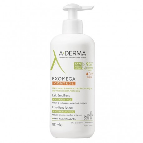 Aderma Exomega Control Lait Émollient Anti-Grattage 400 ml 3282770149746