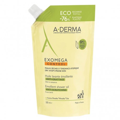 Aderma Exomega Control Emollient Shower Oil Anti-Scratching Refill 500 ml 3282770388701