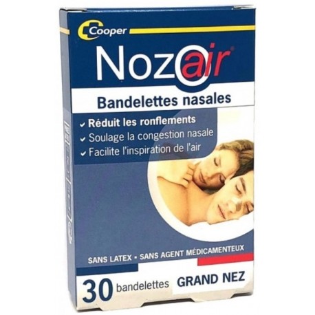 Nozoair Bandelettes Nasales Grand Nez 30 Bandelettes 3401046675288