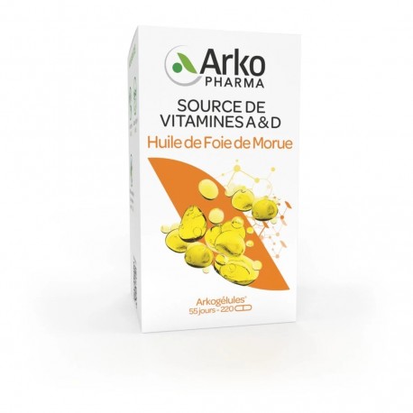 Arkogélules Huile de Foie de Morue 220 Capsules 3401571481026