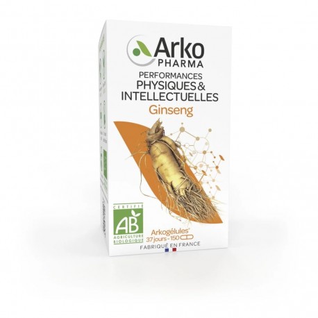 Arkogelules Ginseng Bio 150 Capsules 3578835500561