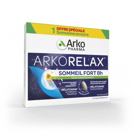 Arkopharma Arkorelax Sommeil Fort 8H 30 Comprimés 3578835501995