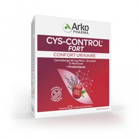 Arkopharma Cys-Control Fort 10 Sachets + 5 Sticks to Dilute 3578835503074