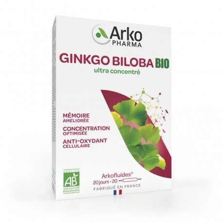 Arkopharma Arkofluides Ginkgo Biloba Bio 20 Ampoules 3578835500271