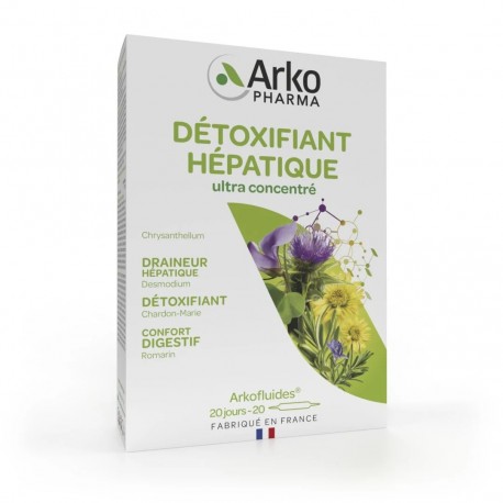 Arkopharma Arkofluides Détoxifiant Hépatique Bio 20 Ampoules 3578835500752