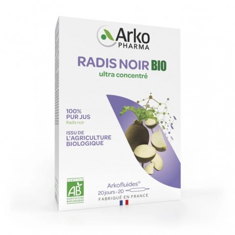 Arkopharma Arkofluides Radis Noir Bio 20 Ampoules 3578835500295