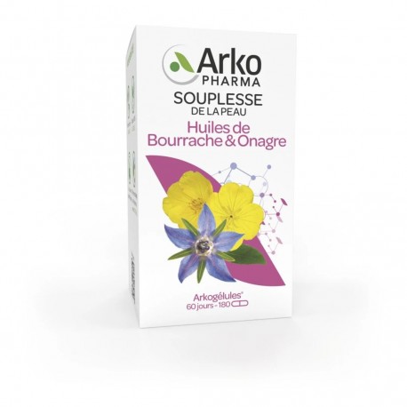 Arkogélules Huiles de Bourrache et Onagre 180 Capsules 3578835504385