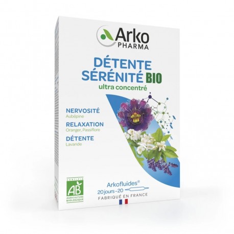 Arkopharma Arkofluides Détente Sérénité Bio 20 Ampoules 3578835500172