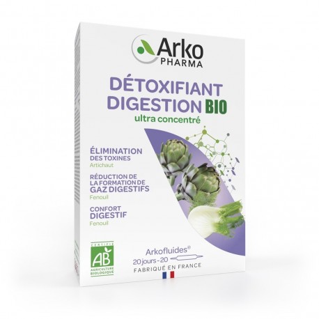 Arkopharma Arkofluides Détoxifiant Digestion Bio 20 Ampoules 3578835501148
