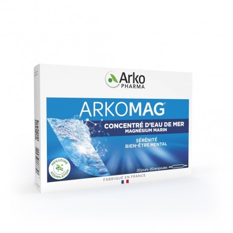 Arkopharma Arkomag Concentré d'Eau de Mer Magnésium Marin 20 Ampoules 3578835503944