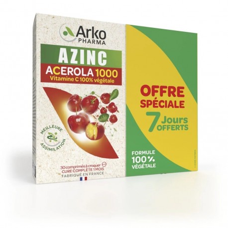 Arkopharma Azinc Acerola 1000 2 x 30 Tablets 3578835504200