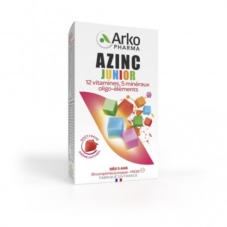 Arkopharma Azinc Junior Goût Fraise 30 Comprimés 3401560154733