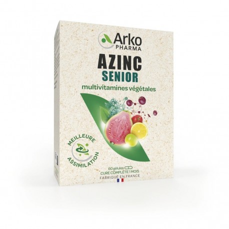 Arkopharma Azinc Senior Multivitamines Végétales 60 Gélules 3578835504071