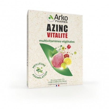 Arkopharma Azinc Vitalité Multivitamines Végétales 30 Comprimés 3578835504095