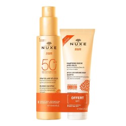 Nuxe Sun Spray Solaire Délicieux Haute Protection SPF50 150 ml + Shampoing Douche Après-Soleil 100 ml Offert 3264680034992