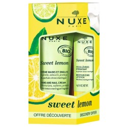 Nuxe Sweet Lemon Crème Mains et Ongles Bio 30 ml + Stick Lèvres Hydratant Bio 4 g 3264680039508