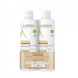 Aderma Exomega Control Gel Lavant Émollient 2en1 Anti-Grattage 2 x 500 ml 3282770396225